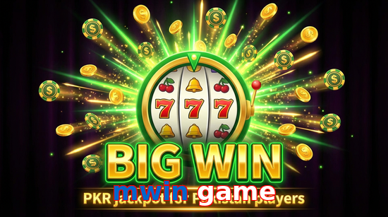 Big win animation on Mwin Game slot game